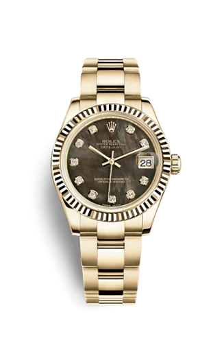 Rolex - 178278-0113 Datejust 31 Yellow Gold Fluted / Oyster / Black MOP