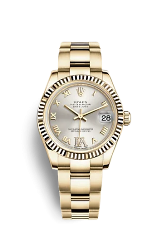 Rolex - 178278-0126 Datejust 31 Yellow Gold Fluted / Oyster / Silver Roman