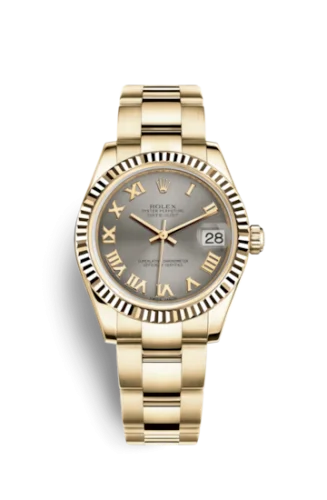 Rolex - 178278-0136 Datejust 31 Yellow Gold Fluted / Oyster / Steel Roman