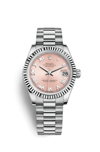 Rolex - 178279-0068 Datejust 31 White Gold Fluted / President / Pink  Roman