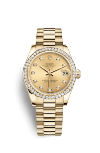 Rolex - 178288-0007 Datejust 31 Yellow Gold Diamond / President / Champagne Diamond