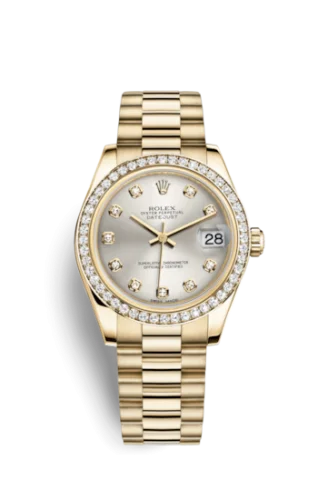 Rolex - 178288-0012 Datejust 31 Yellow Gold Diamond / President / Silver Diamond