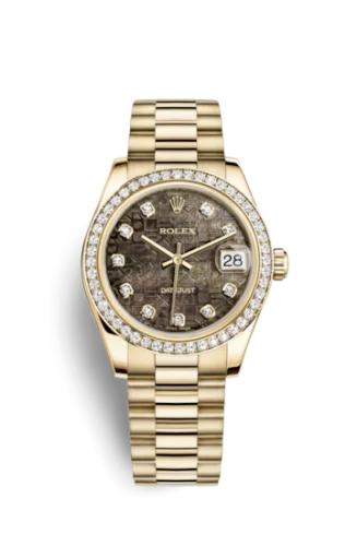 Rolex - 178288-0016 Datejust 31 Yellow Gold Diamond / President / Black MOP Computer