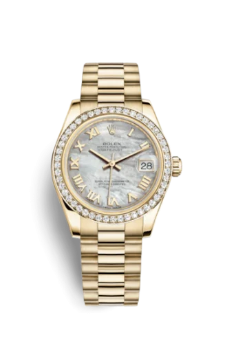 Rolex - 178288-0025 Datejust 31 Yellow Gold Diamond / President / MOP Roman