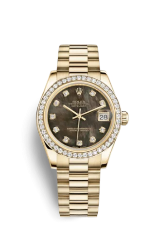 Rolex - 178288-0045 Datejust 31 Yellow Gold Diamond / President / Black MOP