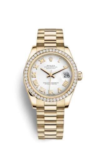 Rolex - 178288-0048 Datejust 31 Yellow Gold Diamond / President / White Roman