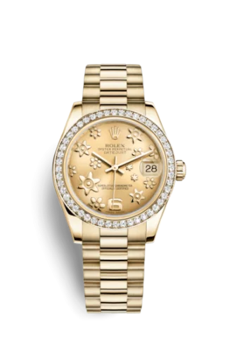 Rolex - 178288-0049 Datejust 31 Yellow Gold Diamond / President / Champagne Floral