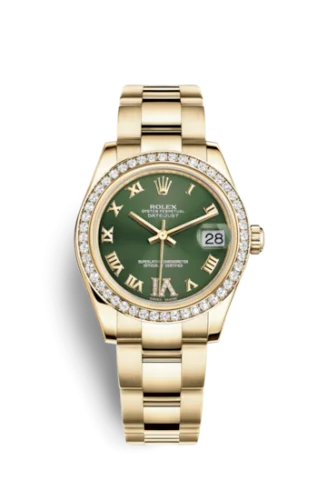 Rolex - 178288-0055 Datejust 31 Yellow Gold Diamond / Oyster / Olive Roman