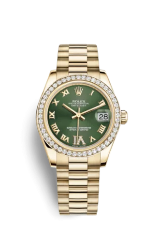 Rolex - 178288-0057 Datejust 31 Yellow Gold Diamond / President / Olive Roman