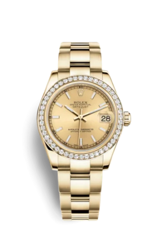 Rolex - 178288-0059 Datejust 31 Yellow Gold Diamond / Oyster / Champagne