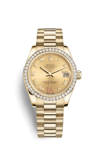 Rolex - 178288-0064 Datejust 31 Yellow Gold Diamond / President / Champagne Roman