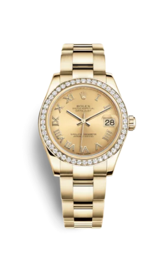 Rolex - 178288-0077 Datejust 31 Yellow Gold Diamond / Oyster / Champagne Roman