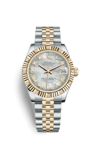 Rolex - 178313-0002 Datejust 31 Rolesor Yellow Fluted Diamond / Jubilee / MOP Roman