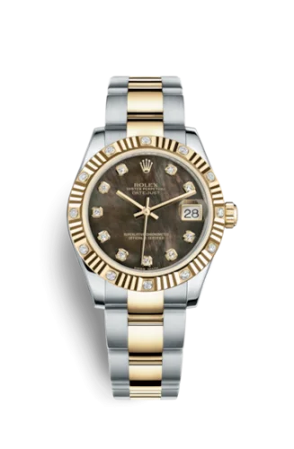 Rolex - 178313-0064 Datejust 31 Rolesor Yellow Fluted Diamond / Oyster / Black MOP