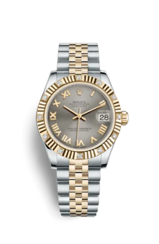 Rolex - 178313-0070 Datejust 31 Rolesor Yellow Fluted Diamond / Jubilee / Steel Roman
