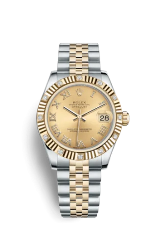 Rolex - 178313-0072 Datejust 31 Rolesor Yellow  Fluted Diamond / Jubilee / Champagne Roman