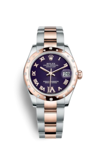 Rolex - 178341-0011 Datejust 31 Rolesor Everose Domed Diamond / Oyster / Purple Roman