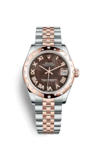 Rolex - 178341-0027 Datejust 31 Rolesor Everose Domed Diamond / Jubilee / Black MOP Roman