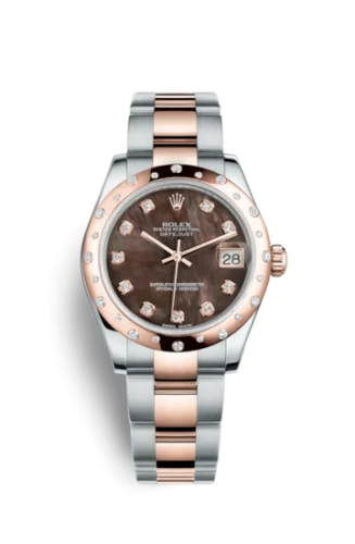 Rolex - 178341-0034 Datejust 31 Rolesor Everose Domed Diamond / Oyster / Black MOP