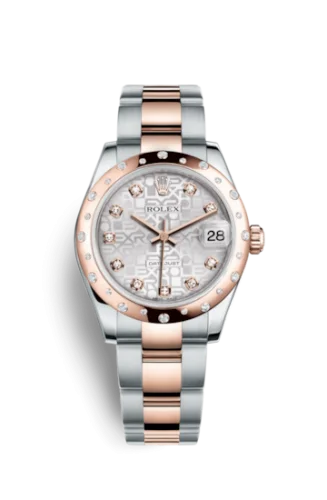 Rolex - 178341-0036 Datejust 31 Rolesor Everose Domed Diamond / Oyster / Silver Computer