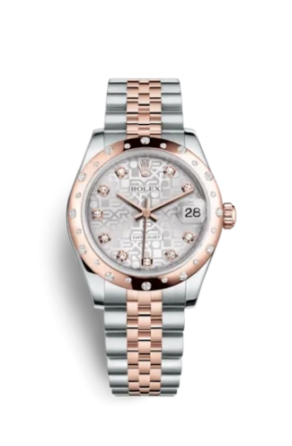 Rolex Rolex - 178341-0045 Datejust 31 Rolesor Everose Domed Diamond / Jubilee / Silver Computer