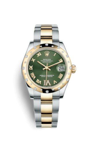 Rolex - 178343-0001 Datejust 31 Rolesor Yellow Domed Diamond / Oyster / Olive Green Roman