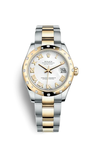 Rolex - 178343-0004 Datejust 31 Rolesor Yellow Domed Diamond / Oyster / White Roman