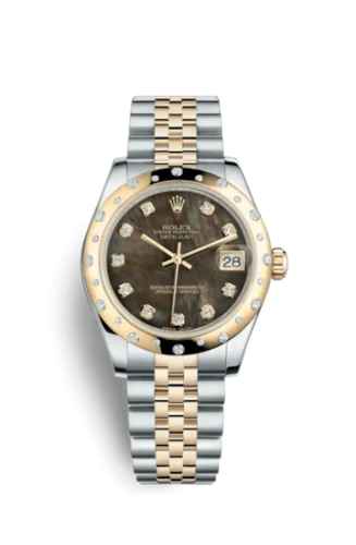 Rolex - 178343-0010 Datejust 31 Rolesor Yellow Domed Diamond / Jubilee / Black MOP
