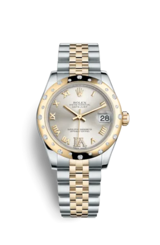 Rolex - 178343-0012 Datejust 31 Rolesor Yellow Domed Diamond / Jubilee / Silver Roman