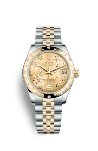 Rolex - 178343-0013 Datejust 31 Rolesor Yellow Domed Diamond / Jubilee / Champagne Floral