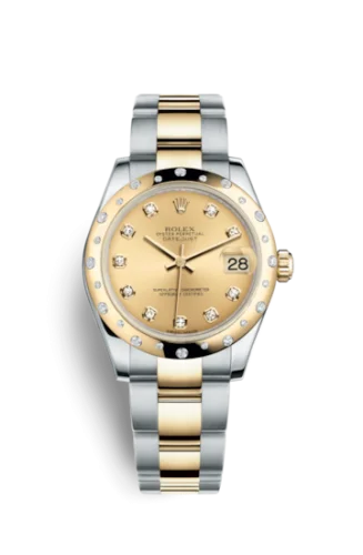 Rolex - 178343-0020 Datejust 31 Rolesor Yellow Domed Diamond / Oyster / Champagne Diamond