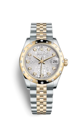 Rolex - 178343-0025 Datejust 31 Rolesor Yellow Domed Diamond / Jubilee / Silver Computer
