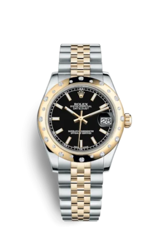 Rolex - 178343-0031 Datejust 31 Rolesor Yellow Domed Diamond / Jubilee / Black