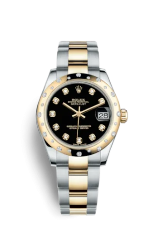 Rolex - 178343-0039 Datejust 31 Rolesor Yellow Domed Diamond / Oyster / Black Diamond