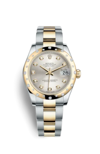 Rolex - 178343-0042 Datejust 31 Rolesor Yellow Domed Diamond / Oyster / Silver Diamond