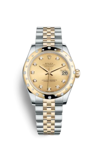 Rolex - 178343-0052 Datejust 31 Rolesor Yellow Domed Diamond / Jubilee / Champagne Diamond