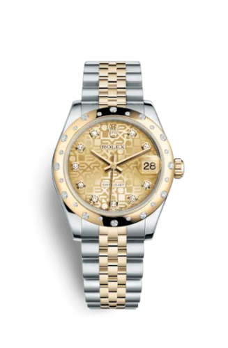 Rolex - 178343-0053 Datejust 31 Rolesor Yellow Domed Diamond / Jubilee / Champagne Computer
