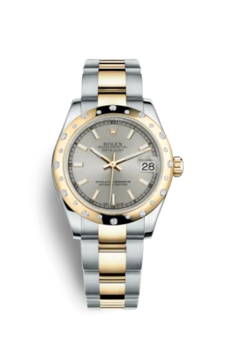 Rolex - 178343-0055 Datejust 31 Rolesor Yellow Domed Diamond / Oyster / Silver
