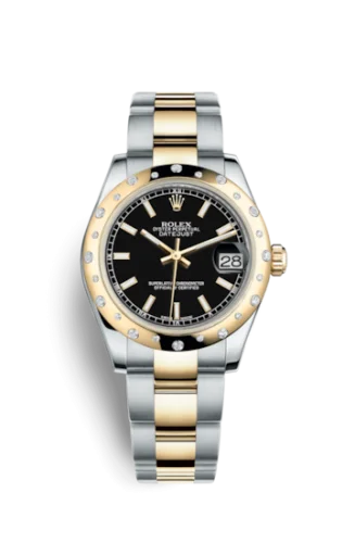 Rolex - 178343-0059 Datejust 31 Rolesor Yellow Domed Diamond / Oyster / Black