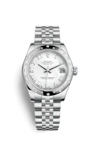 Rolex - 178344-0005 Datejust 31 Stainless Steel Domed Diamond / Jubilee / White Roman