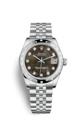 Rolex - 178344-0008 Datejust 31 Stainless Steel Domed Diamond / Jubilee / Black MOP