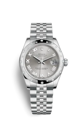Rolex - 178344-0010 Datejust 31 Stainless Steel Domed Diamond / Jubilee / Rhodium - Roman