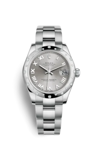 Rolex - 178344-0011 Datejust 31 Stainless Steel Domed Diamond / Oyster / Rhodium - Roman