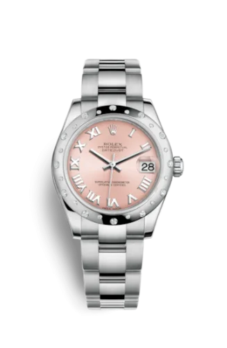 Rolex - 178344-0012 Datejust 31 Stainless Steel Domed Diamond / Oyster / Pink Roman