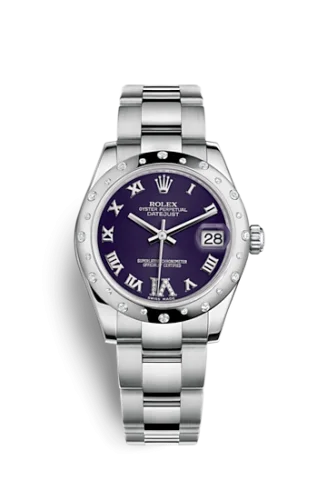Rolex - 178344-0016 Datejust 31 Stainless Steel Domed Diamond / Oyster / Purple - Roman