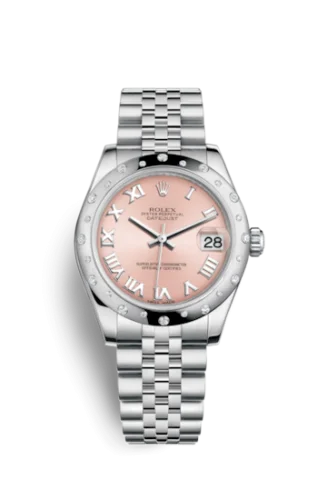Rolex - 178344-0019 Datejust 31 Stainless Steel Domed Diamond / Jubilee / Pink - Roman