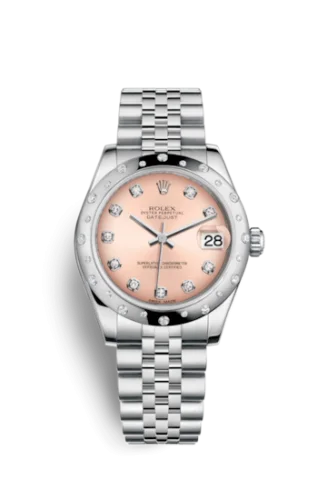 Rolex - 178344-0023 Datejust 31 Stainless Steel Domed Diamond / Jubilee / Pink - Diamond