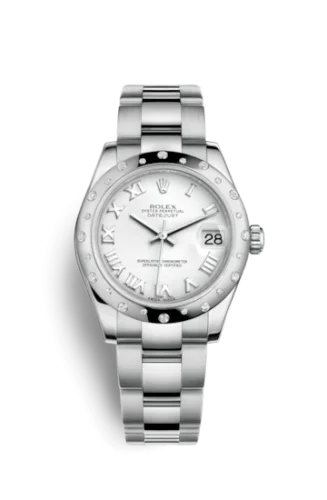 Rolex - 178344-0028 Datejust 31 Stainless Steel Domed Diamond / Oyster / White - Roman