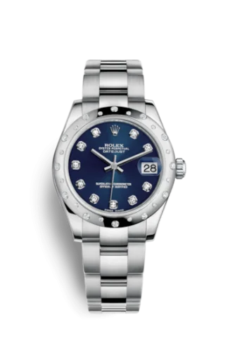 Rolex - 178344-0029 Datejust 31 Stainless Steel Domed Diamond / Oyster / Blue - Diamond