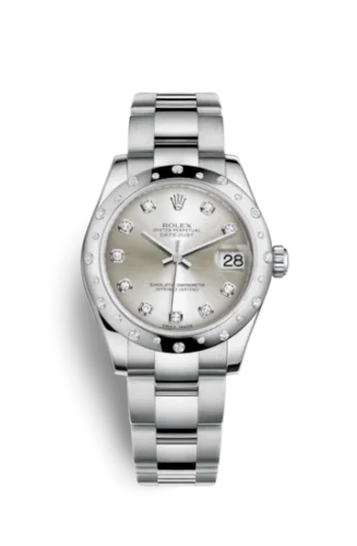Rolex - 178344-0032 Datejust 31 Stainless Steel Domed Diamond / Oyster / Silver - Diamond